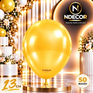 SET 50 Baloane Latex 13cm Goldenrod Metalic 7017