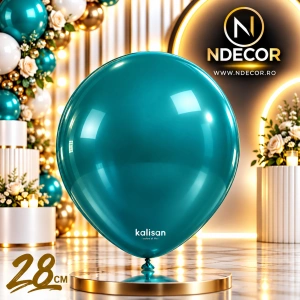 SET 50 Baloane Latex 28cm Turquoise Metalic 7021