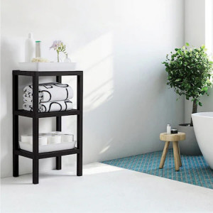 Raft universal, RFT etajera cu 3 polite, 72x38x33 cm, Negru - Img 2