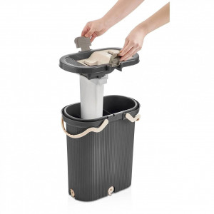 Set curatenie VA™ Mop PRO, model care nu amesteca apa curata cu apa murdara, galeata cu storcator si rezerva mop - Img 3