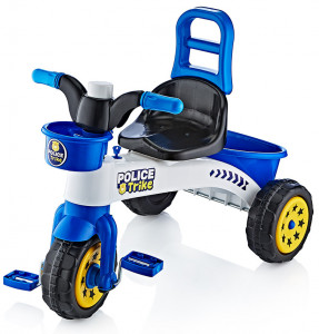 Tricicleta copii Police Trike cu claxon