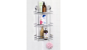 Coltar pentru baie Niovel® Magic Fix, 3 nivele, 61 X 41 X 52 cm, Nichel cromat - Img 2