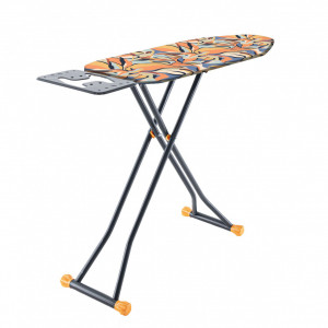 Masa de calcat HousePlus IB 1005-PRZ cu Priza, Monobloc, Bumbac/Poliester, 36x112 cm