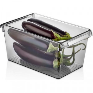 Organizator Frigider Alimente cu capac VA™ VP.421 MINA, 5 lt, Transparent Antracit - Img 2