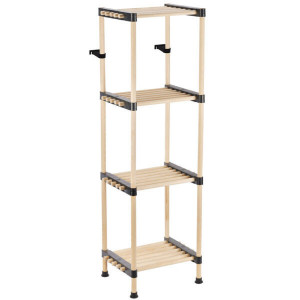 Raft modular RF.3404, etajera 4 polite, lemn, 34x28x106 cm, natural