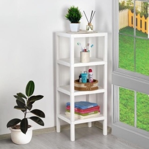 Raft universal, Niovel® RFT etajera cu 4 polite din plastic, 100x38x33 cm, Alb - Img 3