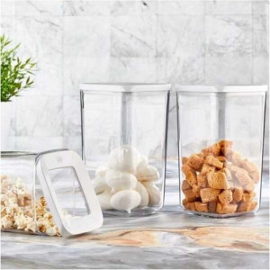 Set 3 Cutii pentru alimente VA™ VP.183, 3x1700 ml, Transparent si Alb - Img 2