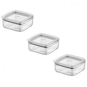 Set 3 Cutii pentru alimente VA™ VP.261 SUDE, 3x250 ml, Transparent