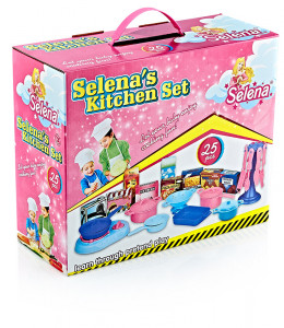 Set de jucarii de bucatarie pentru copii Selena's Kitchen Set, 25 piese, joc de rol - Img 2