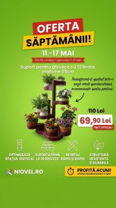 Suport pentru ghivece cu 10 brate, inaltime 85cm