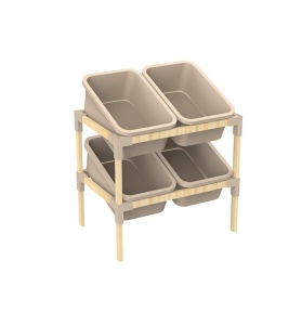 Organizator jucarii cu cosuri din plastic, 78x45x30 cm