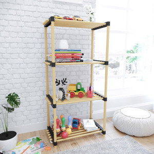 Raft modular RF.5604, etajera 4 polite, lemn, 56x28x93 cm, natural - Img 3