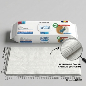 SET Mop Plat + 2 X 36 Buc Servetele umede pentru mop si suprafete multiple Helin, bicarbonat si otet alb, fara clor si coloranti - Img 4