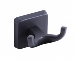Cuier dublu pentru baie Karlim Milet Black 37011K