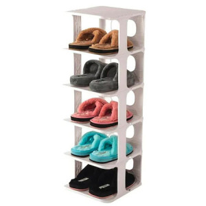 Raft universal, INC etajera cu 6 polite, pretabil incaltaminte, 80x28x25 cm, Alb