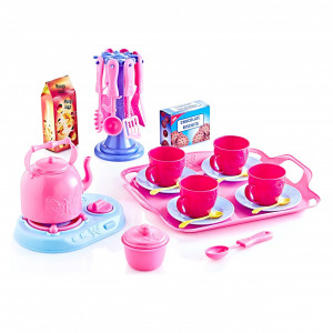 Set de jucarii de Cai pentru copii Selena's Tea Set, 30 piese, joc de rol