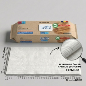 Set Mop Plat cu 108 si 3 Pachet Servetele Umede Helin, Bicarbonat si Otet Alb, Fara Clor, Multicol - Img 3