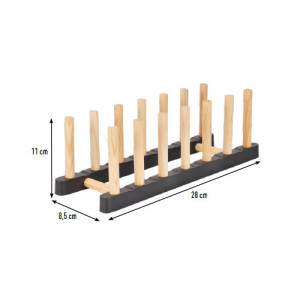 Suport uscator de vase din lemn,MT.8104, 8.5 X 28 cm - Img 2