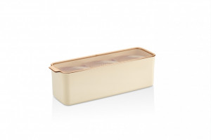 Organizator Frigider mic dejun cu capac VA™ VP.259, 7 piese, Bej maro - Img 2