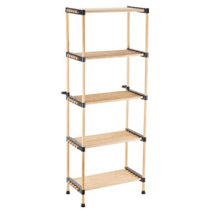 Raft modular RF.4905, etajera 5 polite, lemn, 49x28x120 cm, natural