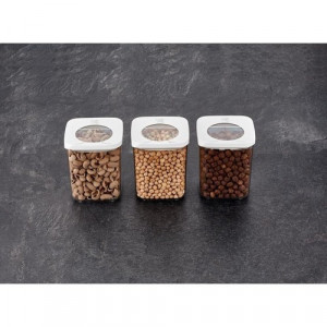 Set 3 Cutii pentru alimente VA™ VP.314, 3x1000 ml, Transparent si Alb - Img 3