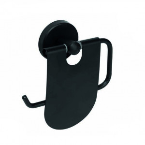 Suport hartie igienica Karlim Name Black 34008K, 13.5x13.5 cm