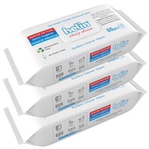 Pachet 3 x Servetele umede Helin, Eucalipt, extra mari, 180 buc, antibacteriene