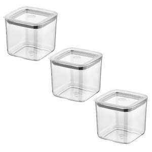 Set 3 Cutii pentru alimente VA™ VP.262 SUDE, 3x700 ml, Transparent