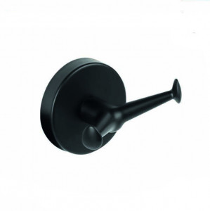 Cuier dublu pentru baie Karlim Name Black 34011K