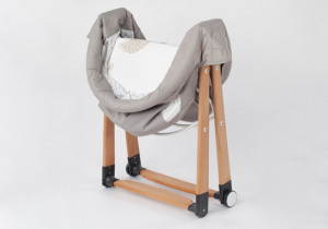 Patut Pliabil 2 in 1 pentru Bebelusi QUERO Larin, Lemn, 97X63X73 cm - Img 2