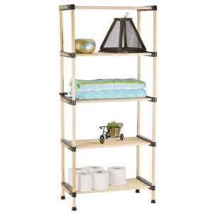 Raft modular RF.5605, etajera 5 polite, lemn, 56x28x120 cm, natural