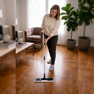 Set Mop Plat cu 108 si 3 Pachet Servetele Umede Helin, Bicarbonat si Otet Alb, Fara Clor, Multicol - Img 4