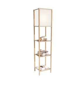 Lampa cu Raft MODERN FWD.2020-1, Etajera din Lemn cu 3 Rafturi, 29x25x133cm