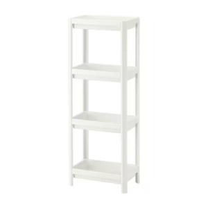 Organizator Universal cu 4 rafturi, pentru bucatarie sau baie, Alb, 23x36x100 cm