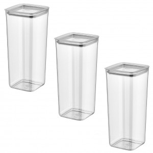 Set 3 Cutii pentru alimente VA™ VP.265 SUDE, 3x1700 ml, Transparent