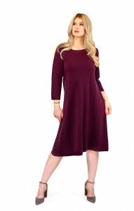 Rochie Swing Merinos 90 cm, Plum - Img 1