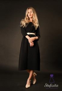 Rochie Swing Merinos , Negru - Img 7