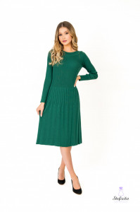 Rochie Progresiva Merinos, Verde smarald - Img 3