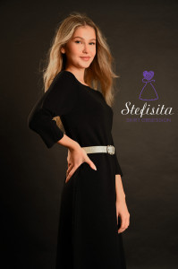 Rochie Swing Merinos , Negru - Img 2