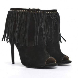 Botine decupate franjuri toc subtire