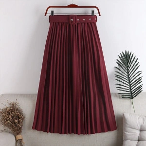 Fusta plisata casual eleganta lungime medie