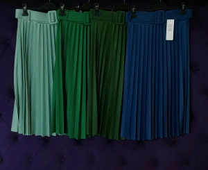 Fusta trendy plisata casual eleganta elastica curea