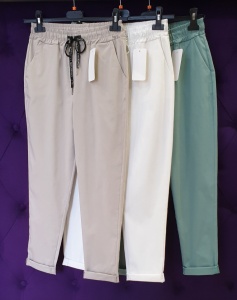 Pantaloni maxim elastici casual tendinte