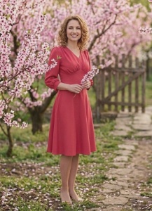 Rochie midi elegantă croi cloș