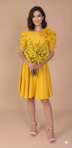 Rochie Megan galben - Img 2