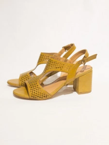 Sandale imitatie piele perforata