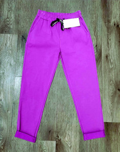 Pantaloni elastici fucsia