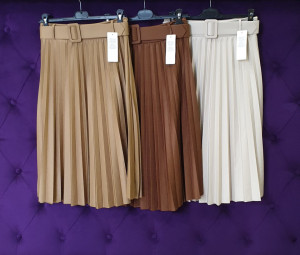 Fusta pliseuri casual eleganta elastica curea