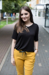 Pantaloni snur slim elastici casual