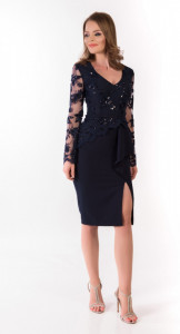 Rochie stofa dantela brodata